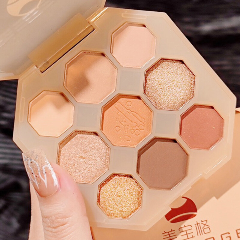 【BeautyMalls】 Bảng Phấn Mắt 9 Màu Phấn Mắt Lì Tông Màu Đất
