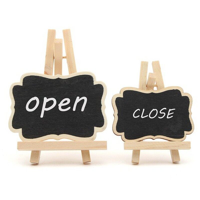 Bảng Đen Nhỏ Bằng Gỗ/Bảng Thông Báo Số Bàn Ăn/Bảng Đen Giá Trưng Bày Ghi Chú (Có Bệ)/Đồ Trang Trí Thủ Công Tự Làm Đồ Trang Trí Tiệc Tại Nhà