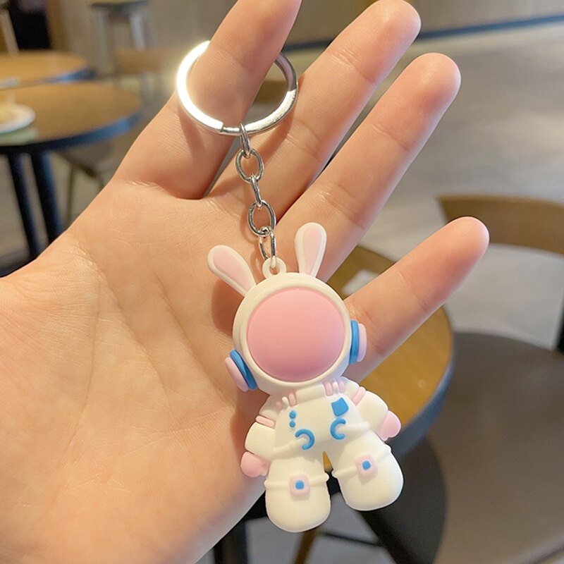 Cute Astronaut Bunny Keychain
