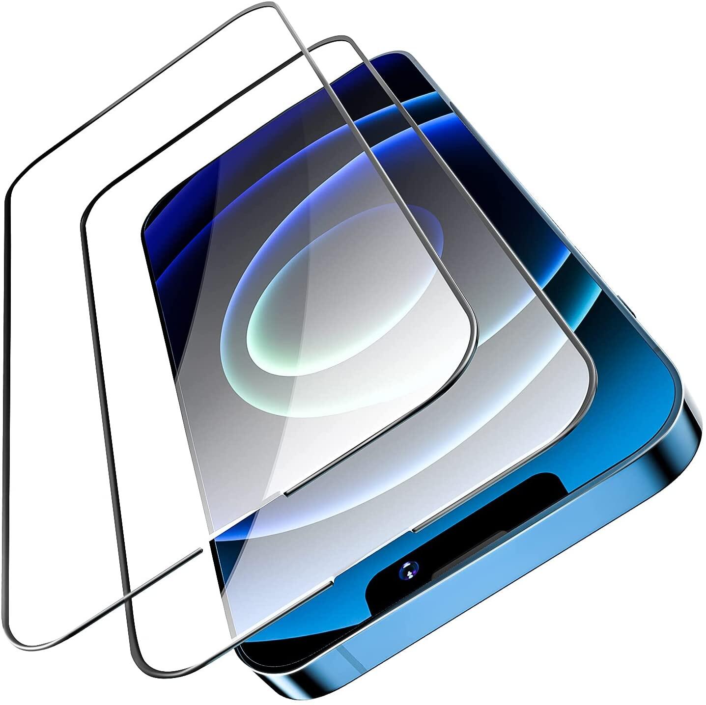 2 Pack for iPhone 15 Pro Max Screen Protector/iPhone 13 Pro Screen Protector Tempered Glass [Bubble Free Installation][Full Coverage] Screen Film for iPhone /14 Pro Max/13 Pro Max/13 Mini/12 Pro Max/Xs Max/XR