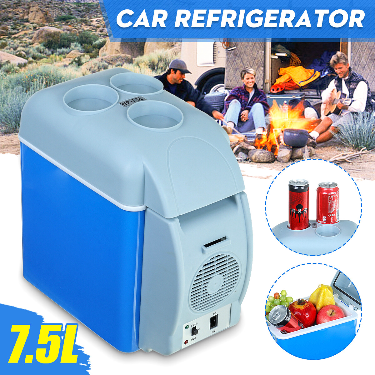 Motors 12V Portable Car Fridge Freezer Cooler Warmer Mini
