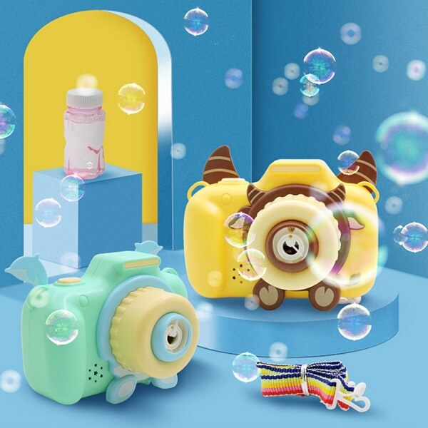 Maker Camera Toy Bubble Blower with Music and Light Unique Battery Operated Bubble Machine for Kids