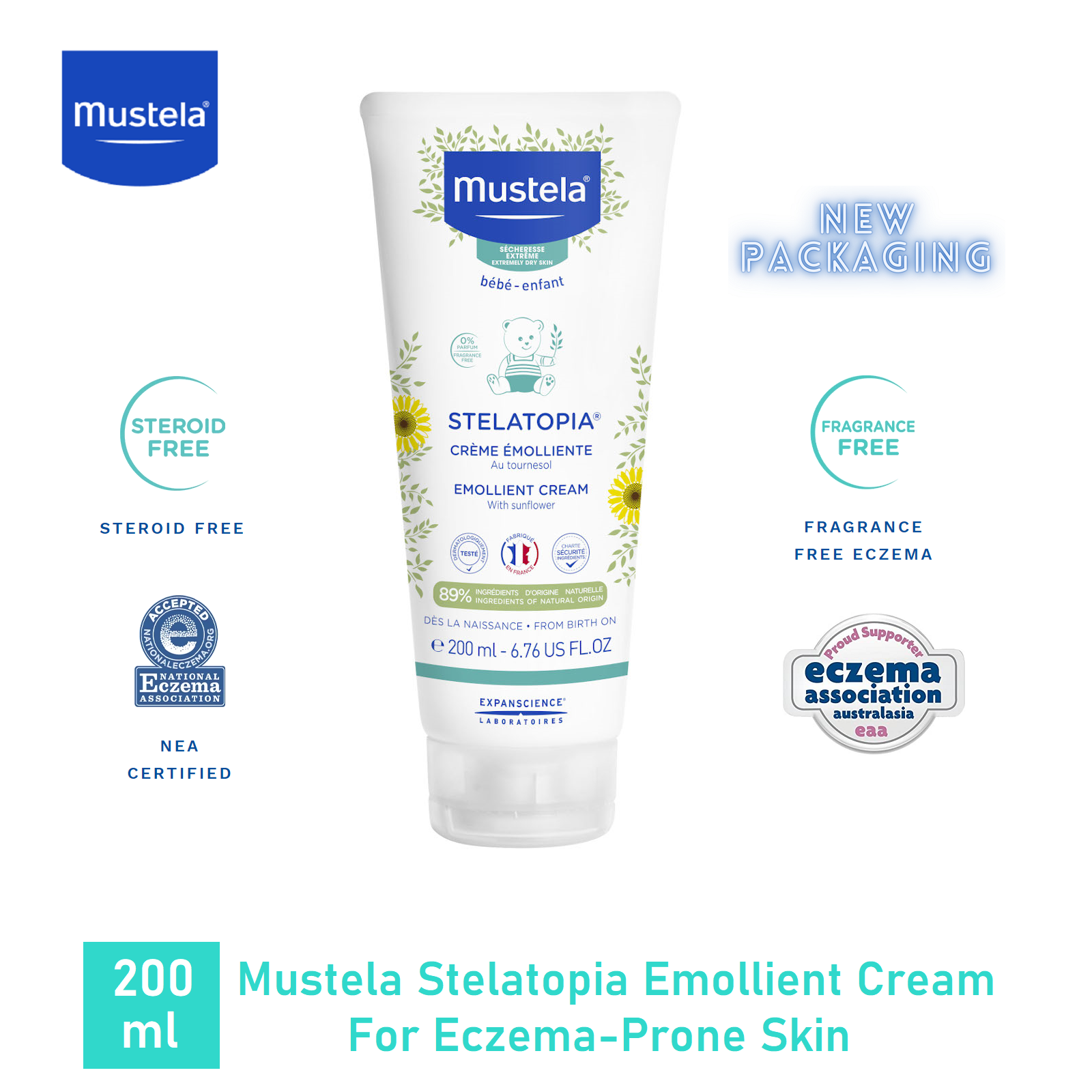 Mustela Stelatopia Emollient Cream 0ml For Dry And Eczema Prone Skin Exp 22 With Free Samples Lazada