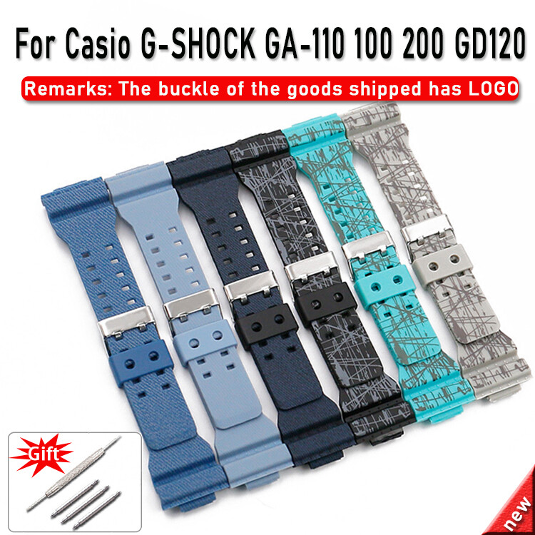 Silicone strap for For Casio G-SHOCK GA-100/110/120/150/200/300 GD-100/110/120 G-8900/GR-8900/GW-8900 GLS-100/GLS-8900 G Shock Replacement Watchbands Accessories