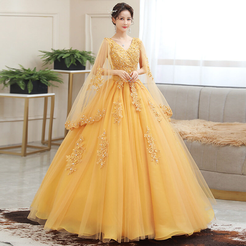 Buy Debut Gown Gold online Lazada .ph