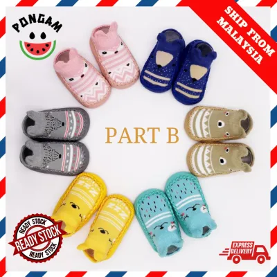 ⭐Ready Stock⭐ Baby Boys Girls Infant Toddler Shoes Anti-Slip Baby socks Kids Breathable Casual Anti-collision RAYA Pt A