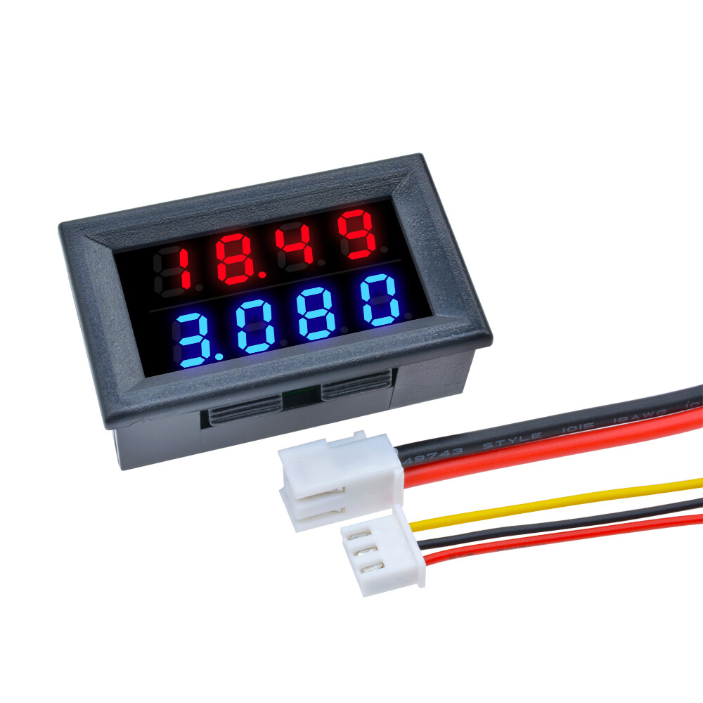Original 0.28" LED Digital Voltmeter Ammeter DC 100V 10A Voltmeter Ammeter Blue + Red LED Digital Volt Meter Gauge