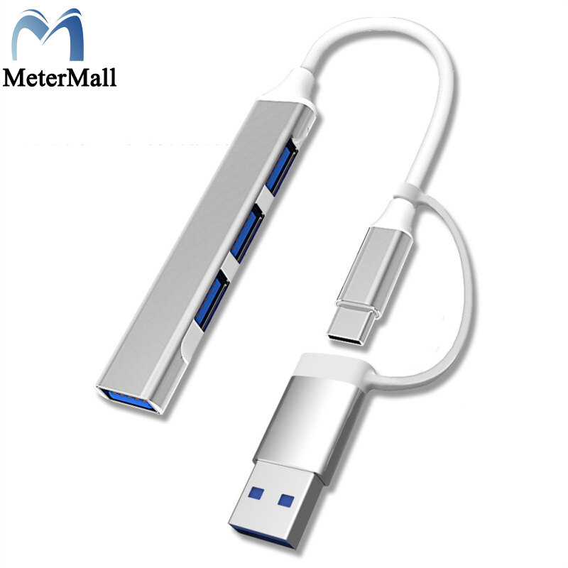 Usb c hub 3.0 type c 4 ports multi usb splitter adapter otg compatible for huawei xiaomi macbook pro 13 15 air pro
