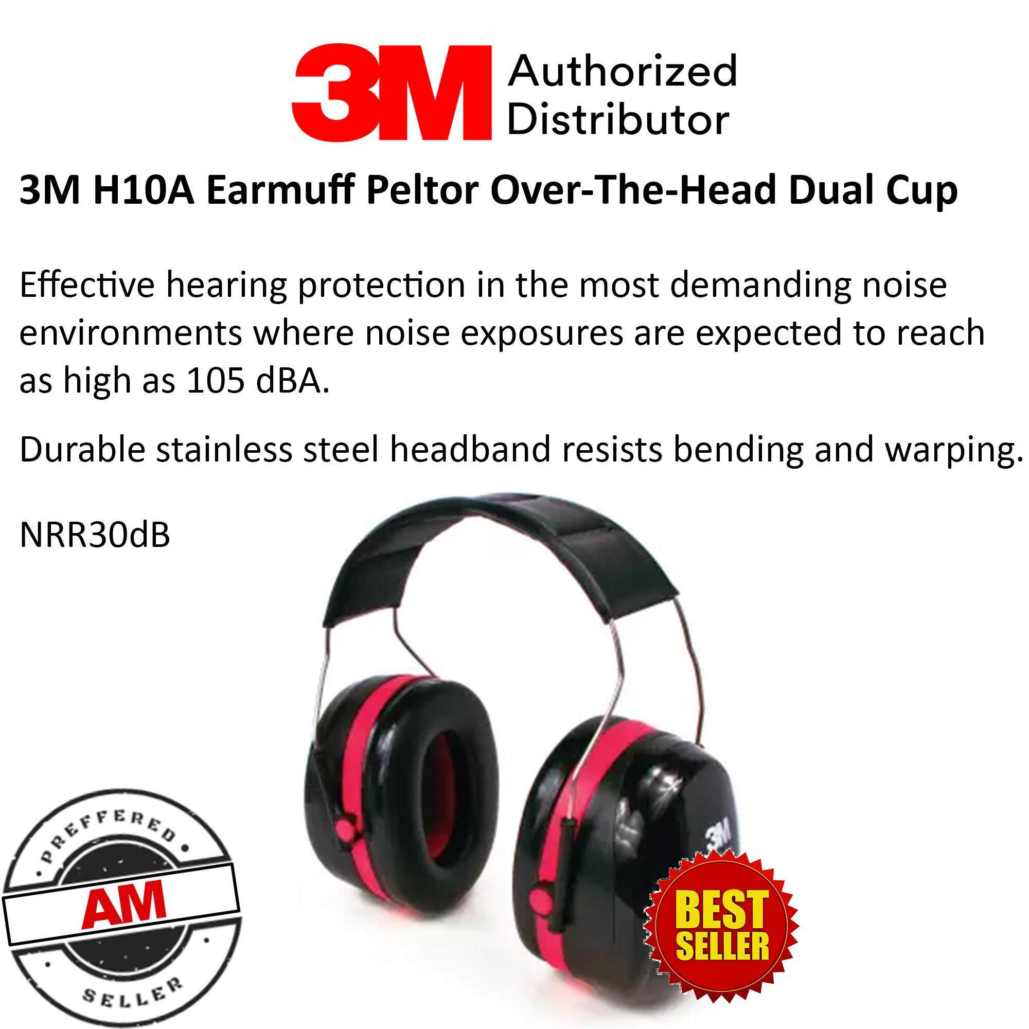 H10A OvertheHead 3M Peltor Hearing Protection Earmuffs 30dB NRR