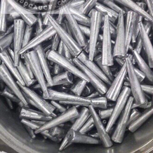 Bộ 5 cục chì nhọn câu cá 10g - đồ câu đinh thắng