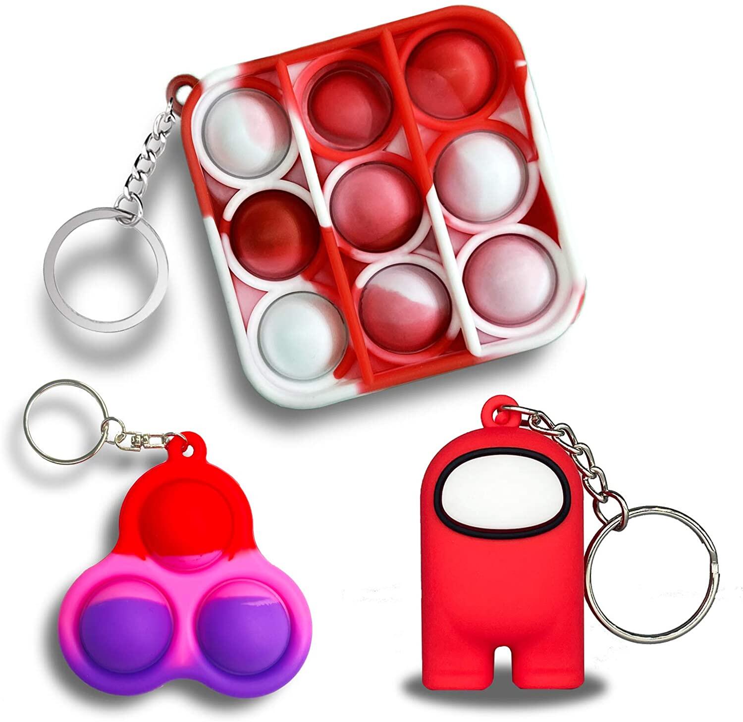 red pop it fidget toy