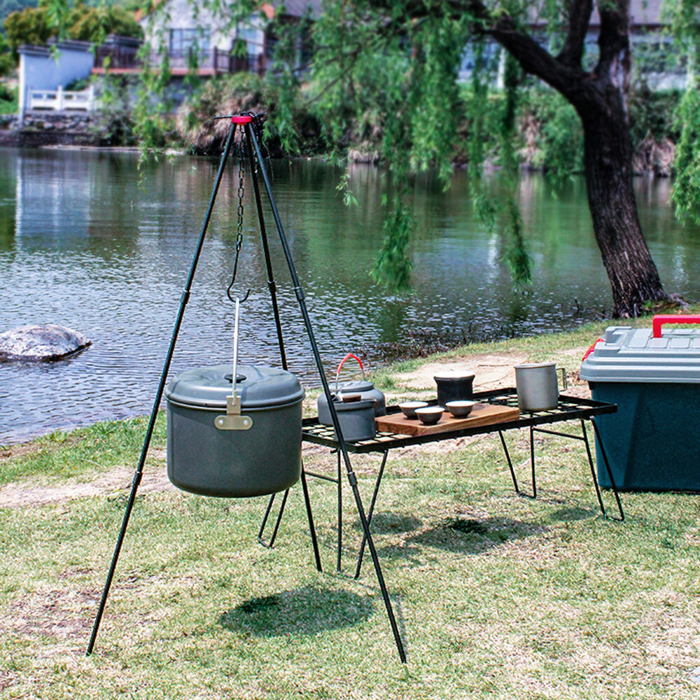 sundick Camping Bonfire Tripod Portable Triangle Support Camping Bonfire Frame