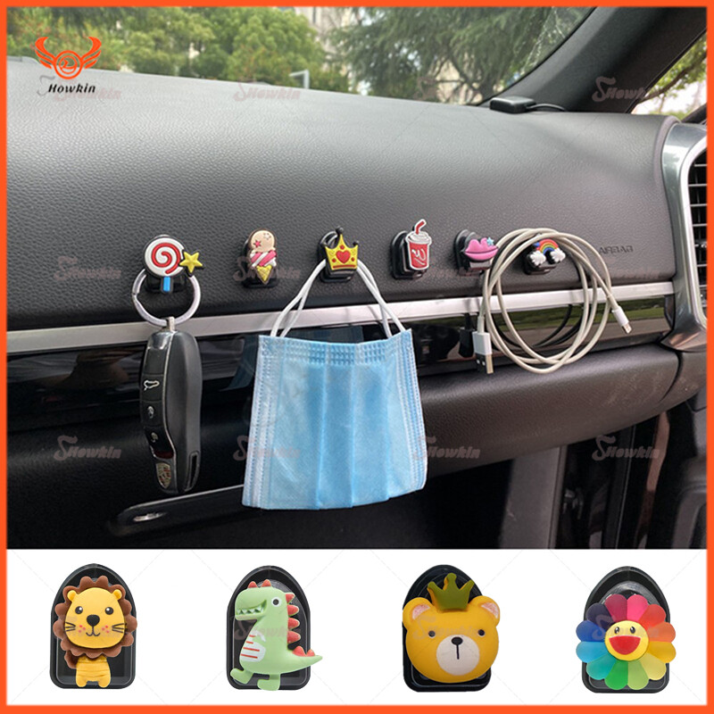 Car Hook Car Seat Back Cartoon Mini Hook Creative Cute Car Sticky Multifunctional Mini Hook