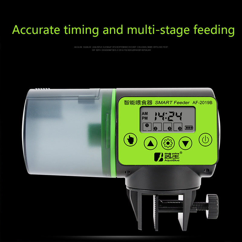 [HATELI] Aquarium Accessories Fish Aquarium Automatic Feeder Intelligent Timing Automatic Feeding Device