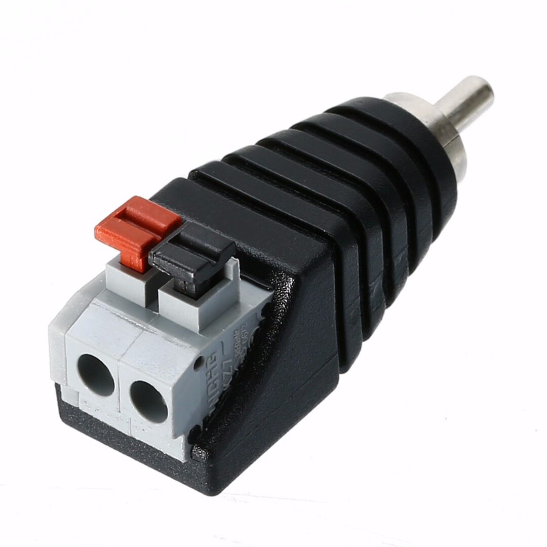 Ocean Speaker Wire A/V Cable to Audio Male RCA Adapter Jack
