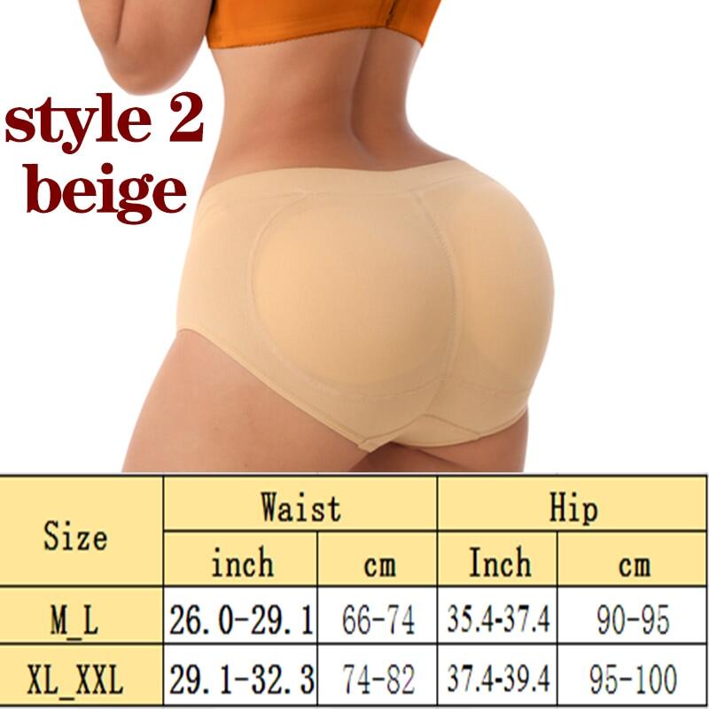 1 Pair Breathable Padded Enhancing Hip Thigh Contour Sponge Pads for Panties M-L