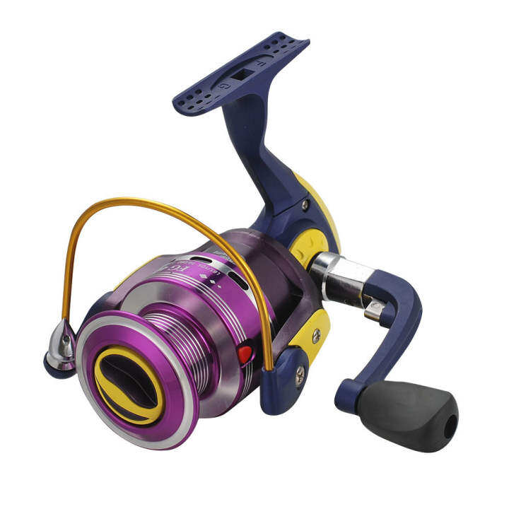 purple fishing reel