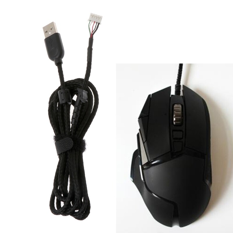 Black, Fast Transmission USB Line Wire Cable Replacement Repair Accessories Compatible with logitech G502 RGB Game Mouse