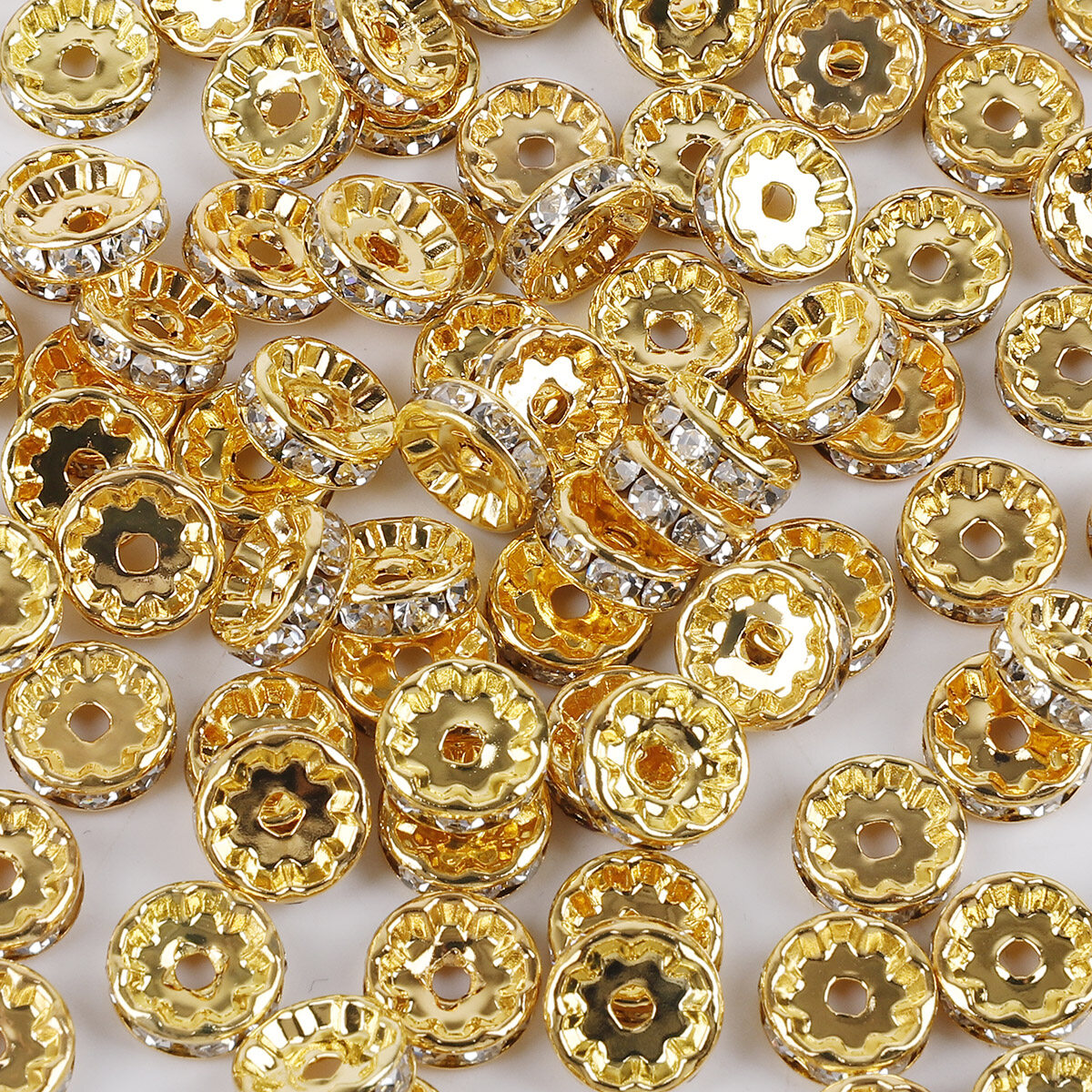 Gold on sale crystal beads