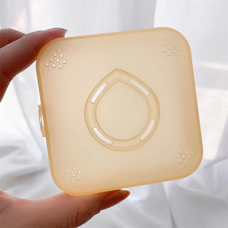 Dorisna Hộp đựng miếng bọt biển trang điểm lớn Hộp đựng đồ chống bụi xuyên thấu thoáng khí thông dụng Hộp đựng bông thoa phấn nền kẹo bông Hộp đựng miếng bọt biển trang điểm cầm tay hộp rỗng