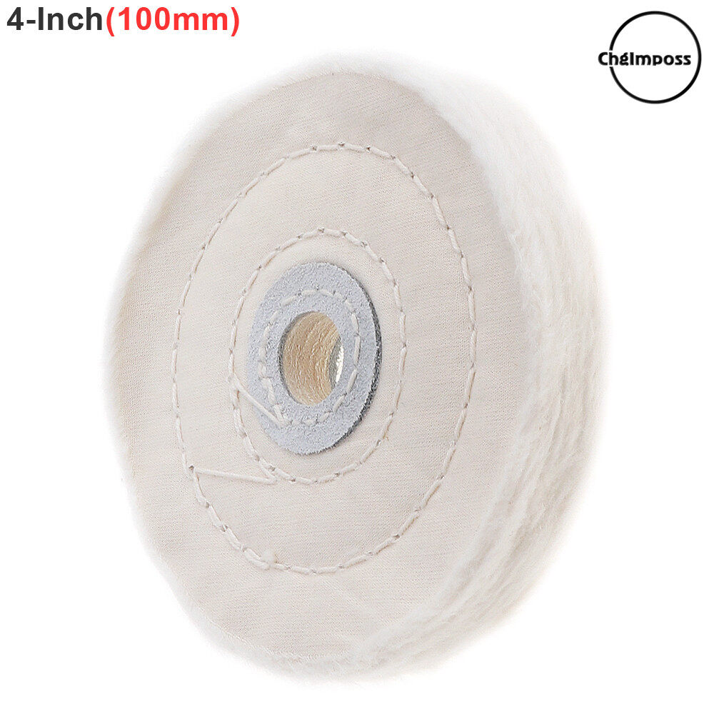 ChgImposs 4 Inch Cotton Polishing Wheel Grinder Polishing Buffer Cotton Pad for Metal Polishing Car Polishing