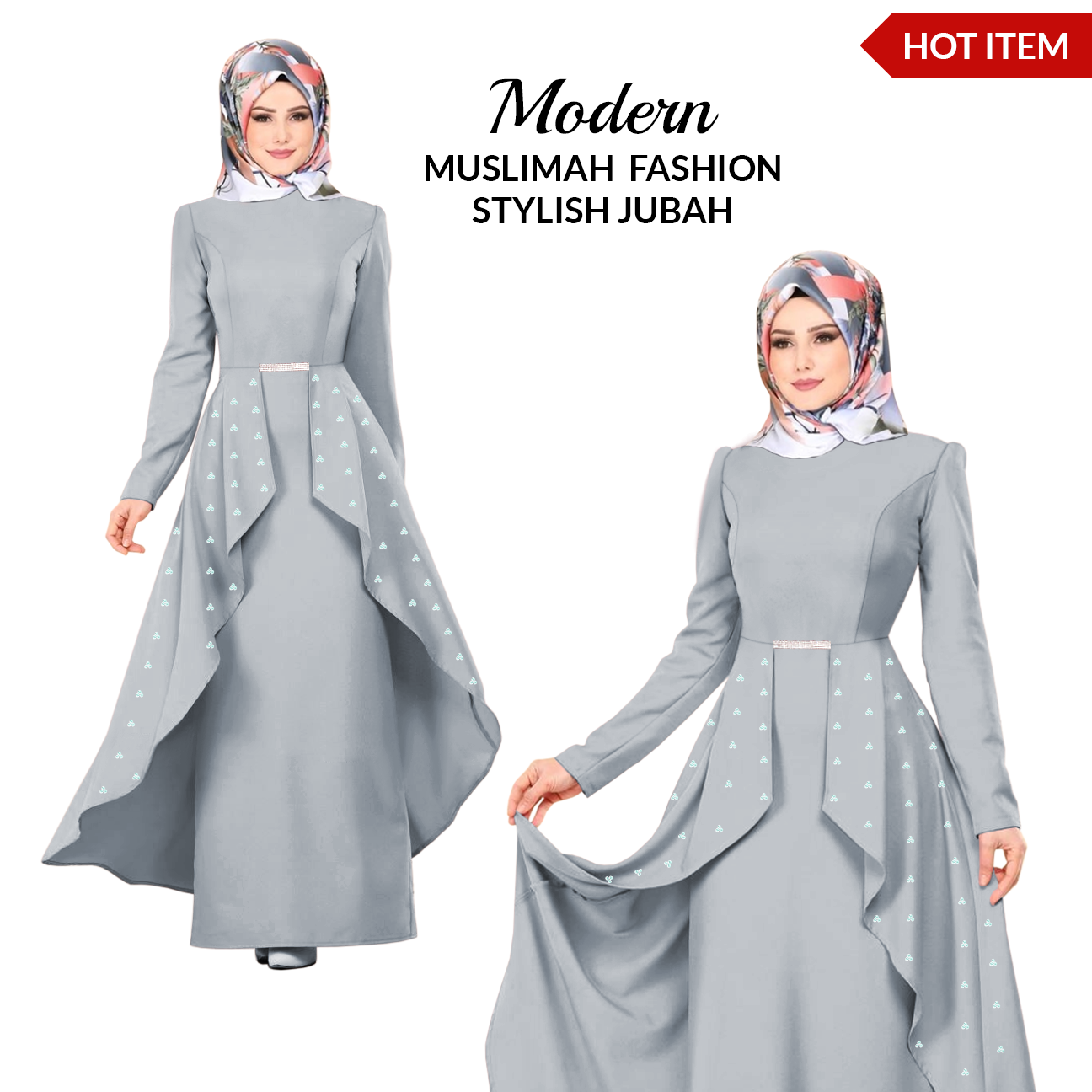 Dress muslimah moden best sale