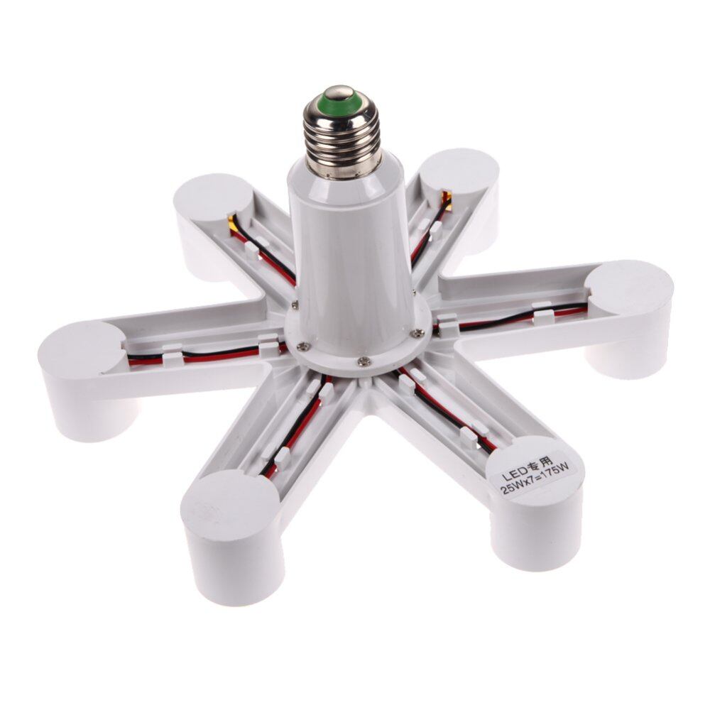1 to 4/7 led lamp light bulb base socket splitter holder converter