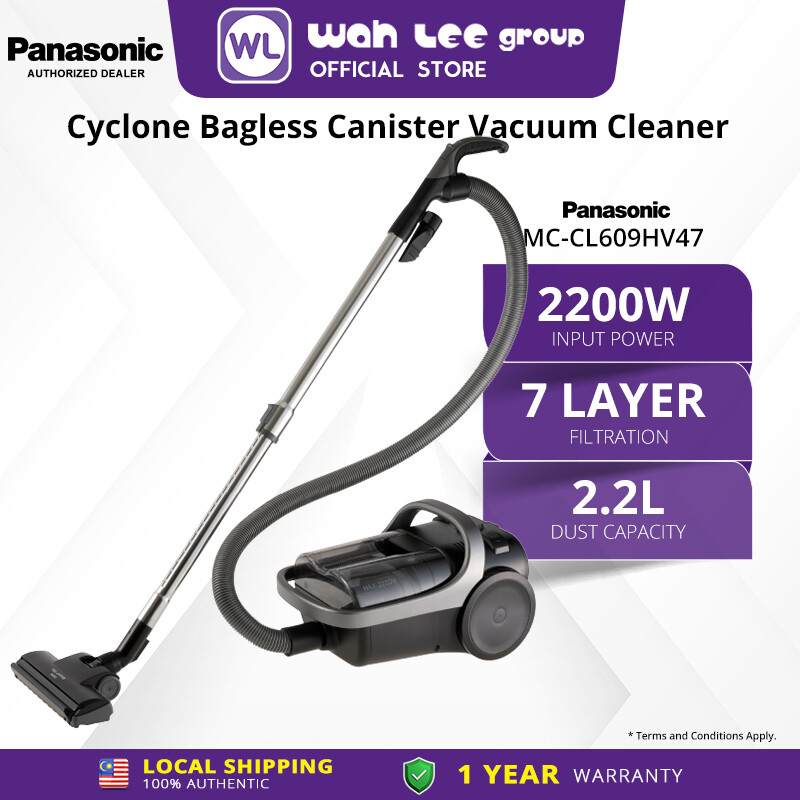 PANASONIC MC-CL609 2200W CYCLONE BAGLESS CANISTER VACUUM CLEANER