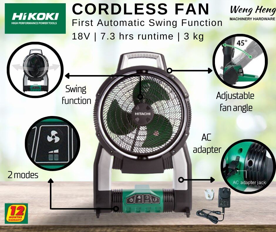 Hitachi cordless online fan