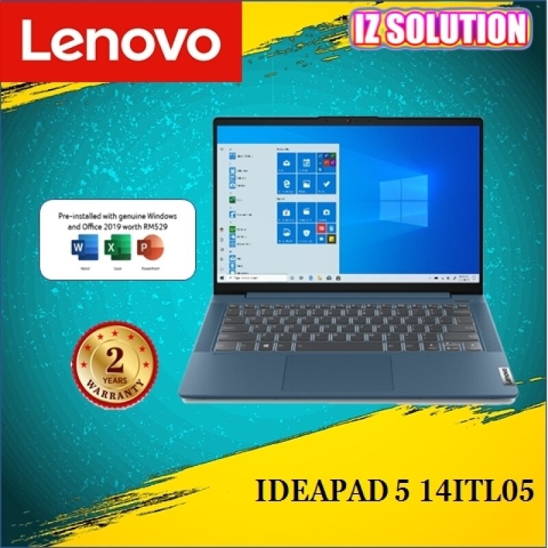 LENOVO IDEAPAD 5 14ITL05 82FE00D7MJ 14 FHD LAPTOP Abyss Blue ( I5-1135G7/8GB/512GB/MX450/W10 ) Malaysia