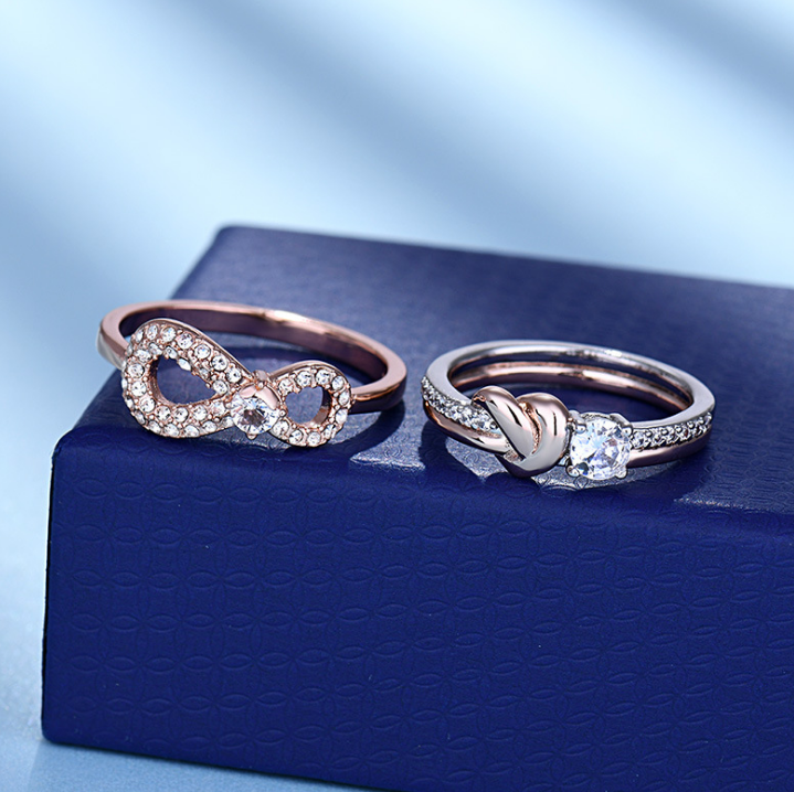 Ring Elegant Temperament Personality Number 8 Bow Ring Female Bow Ring for Gift