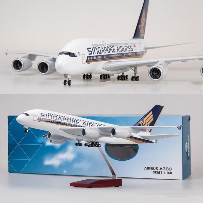 1/160 Scale 50.5CM Airplane Airbus A380 Singapore Airline Model W Light And  Wheel Diecast Plastic Resin Plane For Collection | Lazada PH