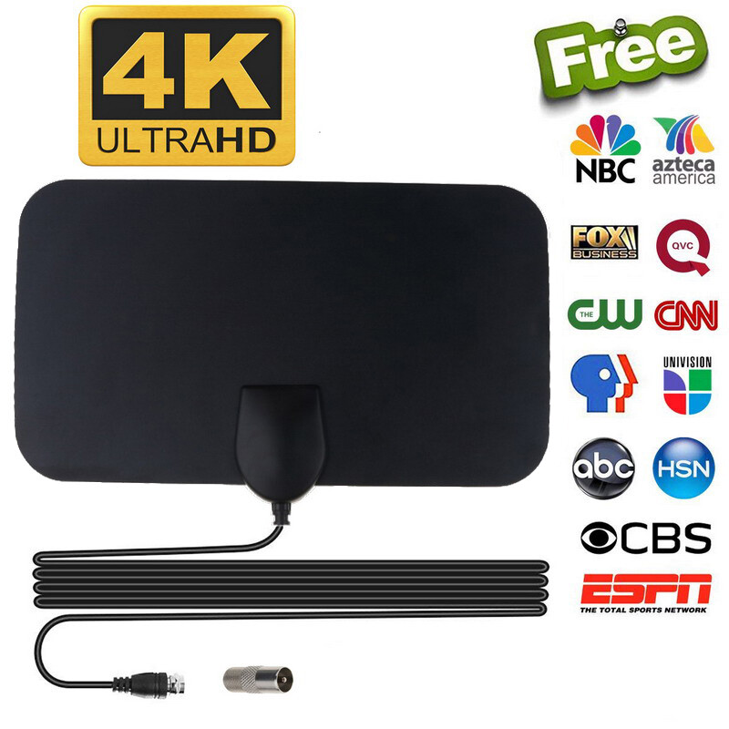 Indoor HD Digital Antenna Digital TV Signal Ampli fier HDTV 50 Miles Range High Signal Capture Cable for Home
