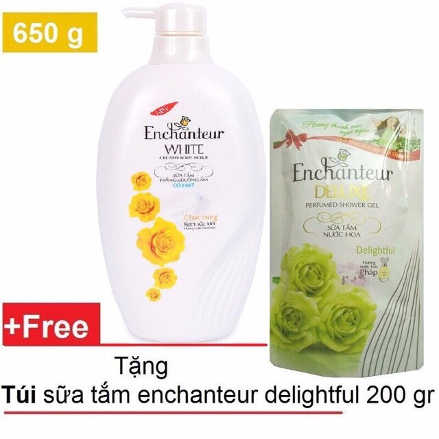 Enchanteur Charming sữa tắm có hạt 650g