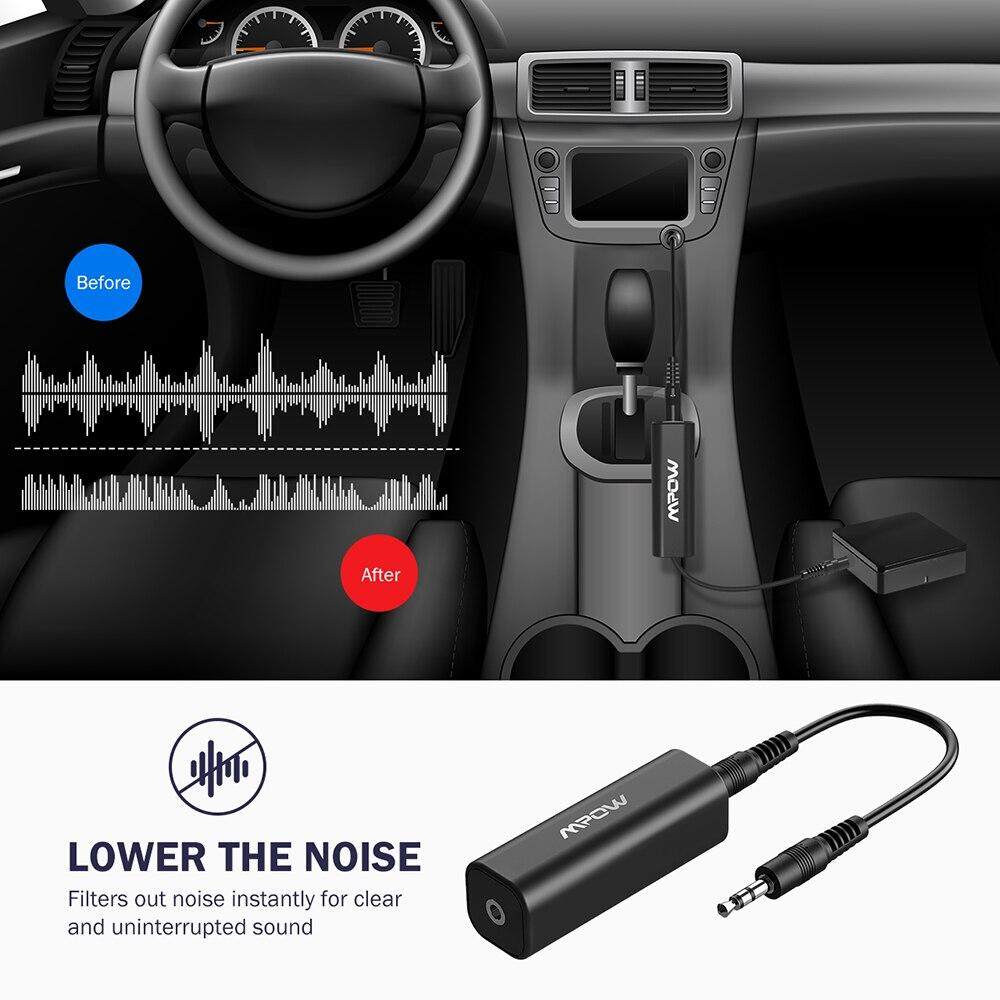 Home Stereo System with 3.5mm Hot Ground Loop Noise Isolator for Car Audio