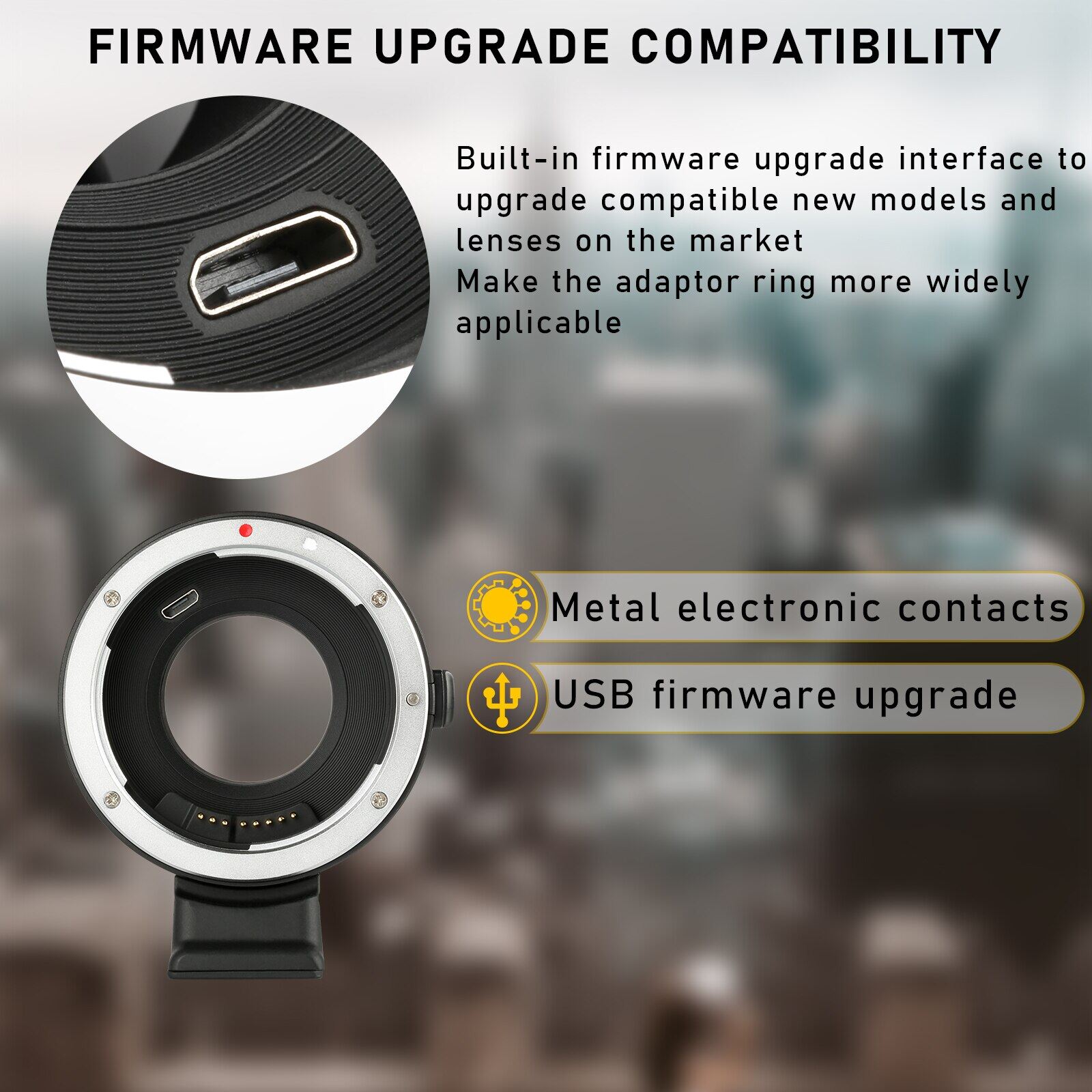 Viltrox EFFX1 Canon EF to Fuji X Lens Adapter Ring Auto Focus for