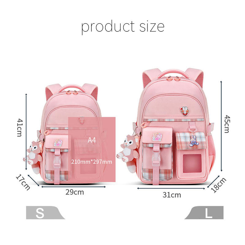 JOYNCLEON New schoolbag for elementary school students Large capacity lightweight children's backpack for girls grades 1-3-6