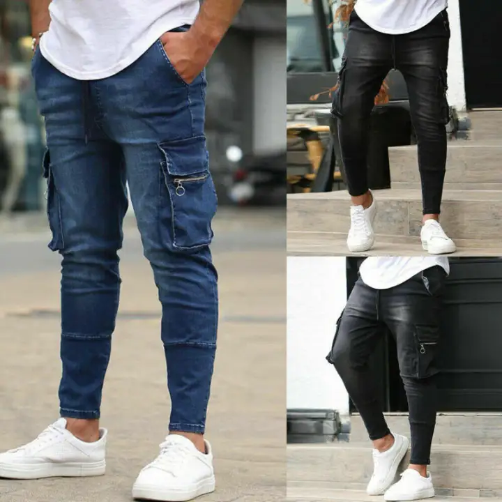 mens cargo combat jeans