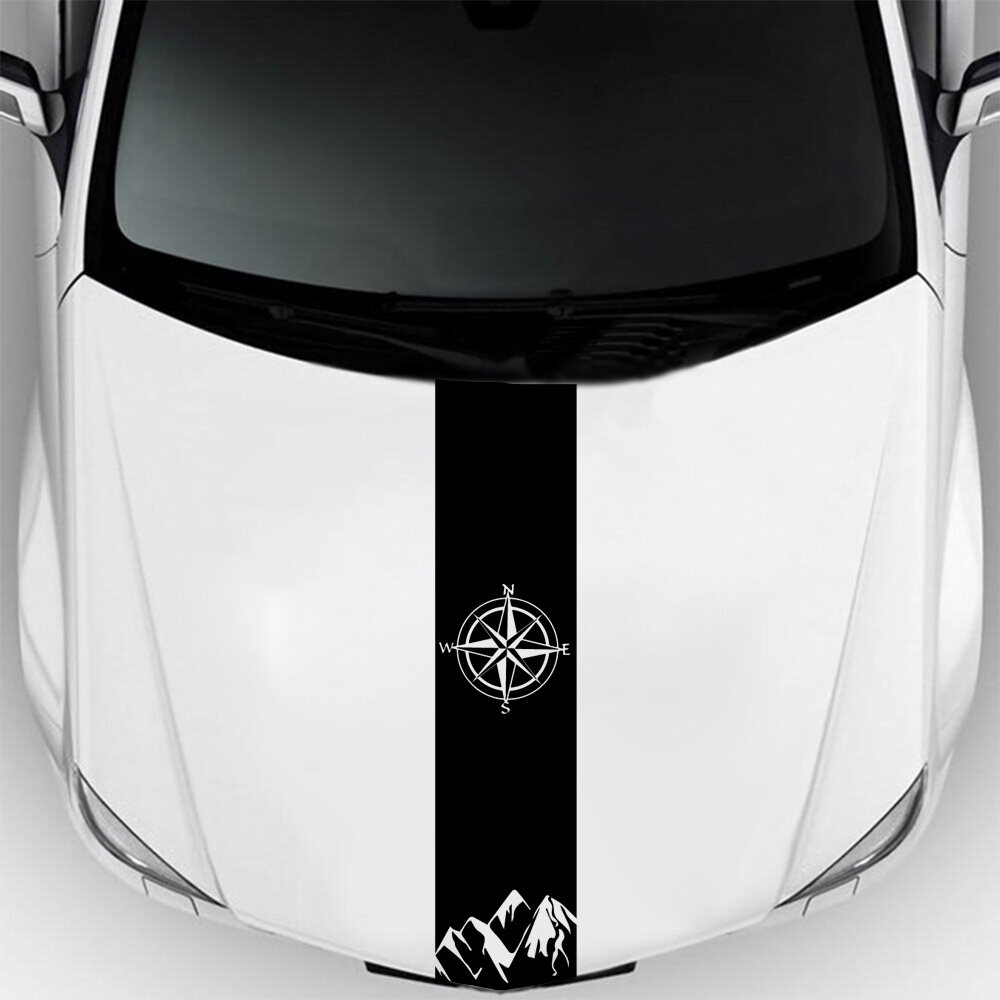 Miếng Dán Trang Trí Nắp Ca-pô Xe Hơi Sọc WRC Thời Trang Đề Can Đầu Xe Thể Thao Đua Xe Bằng Vinyl Chống Nước Cho Honda