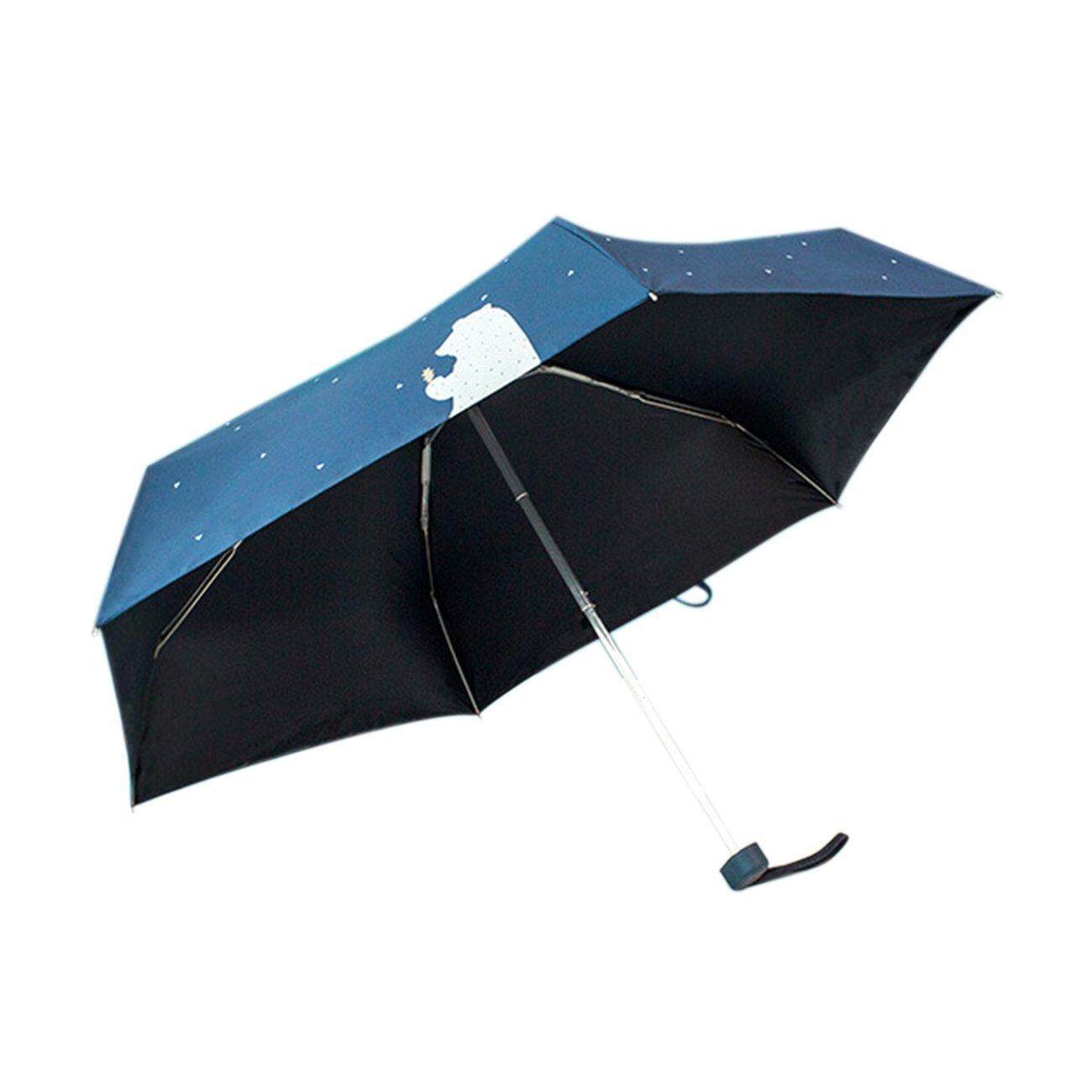 Hot Deals Cute Bear Sun-Rain Umbrella Five Folding 6 Stainless Steel Ribs Umbrella