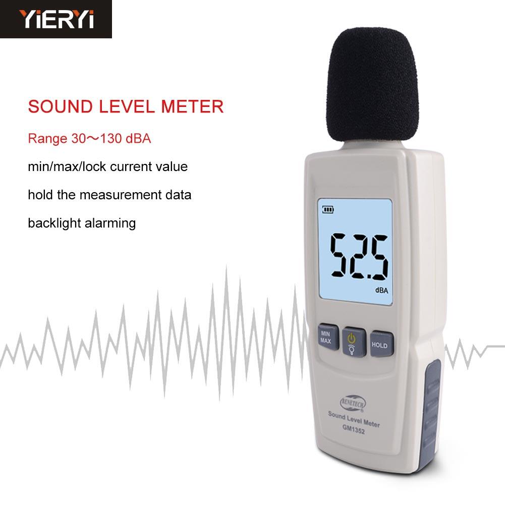 Yieryi Digital sound level meter noise tester 30-130dB in decibels LCD screen With backlight Noise Decibel Meter