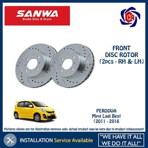Perodua Myvi Lagi Best 2011 2016 Sanwa Front Racing Disc Rotor Set 2pcs Rh Lh Lazada