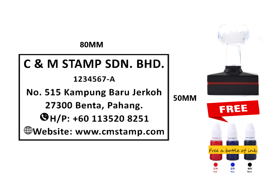 Rubber Stamp/Company Stamp chop/ self-inking stamp /customized name ...