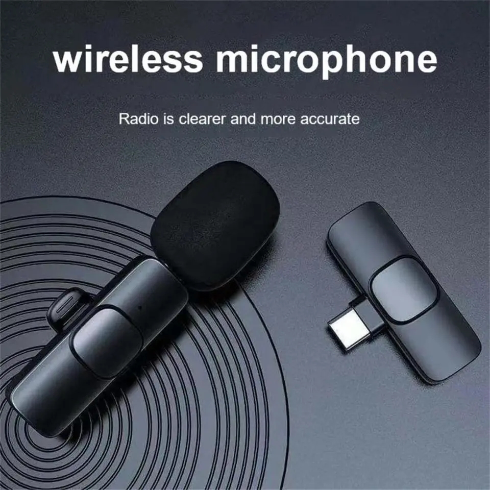 Không Dây Micro dây chuyền Hủy Bỏ Tiếng Ồn Âm Thanh ghi video Phát Sóng Trực Tiếp Mini mic cho iPhone iPad Air Pro Android Loại C Điện Thoại Di Động Cho Huawei Xiaomi Realme