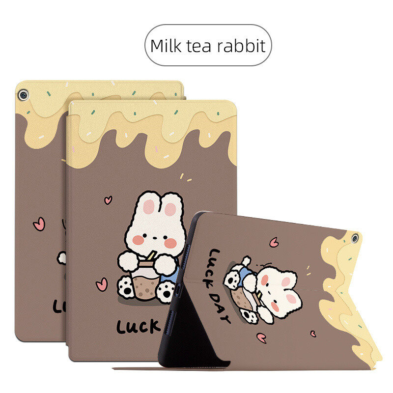 For huawei mediapad m3 8.4" m3 lite 8.0" 10.1" tablet kids cute cartoon rabbit cat kids folio stand shockproof pu leather case cover