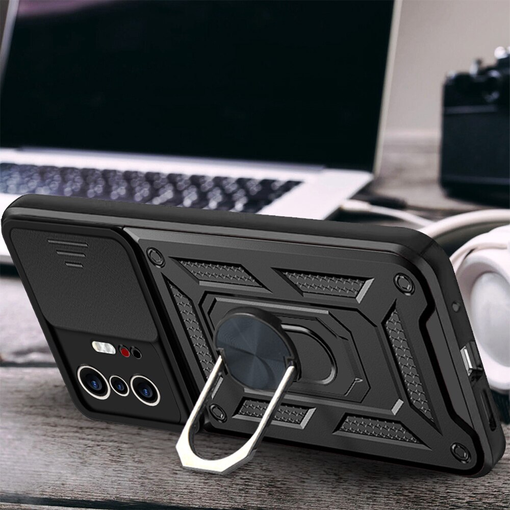 Keysion Ốp chống sốc cho Xiaomi Mi 11T 11T Pro 5G đế dạng nhẫn đẩy kéo Máy Ảnh bảo vệ Điện thoại Ốp lưng cho Xiaomi Mi 11T 5G