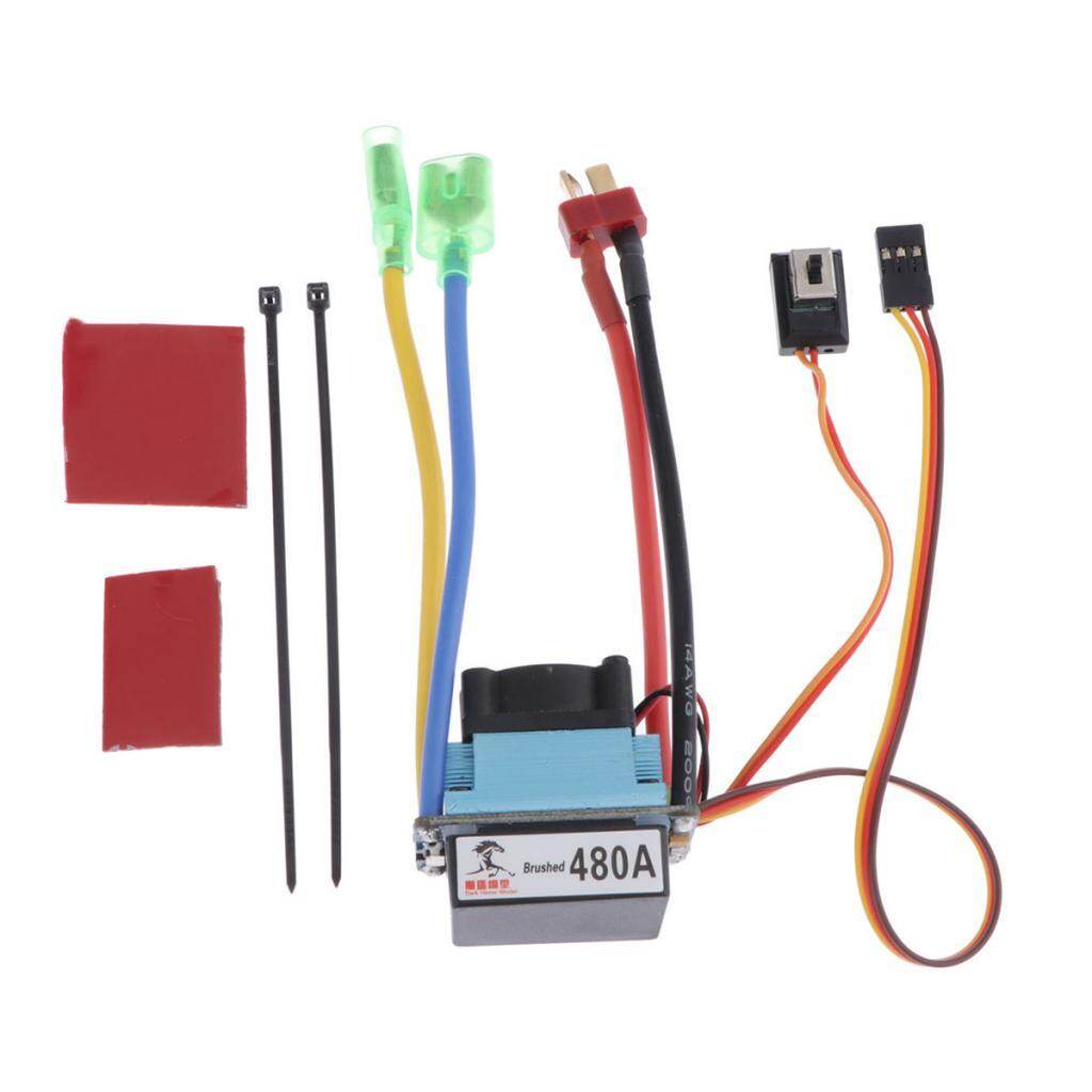 Miusue 480A Speed Controller Waterproof Brushed ESC for 540/550/775 Motor