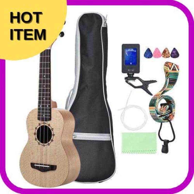 BEST SELLING ammoon Soprano Ukelele 21 inch Platanus Body Rosewood Fingerboard Hawaiian Guitar Ukulele Set with Tuner Bag Strap Extra Nylon String Picks Cleaning Cloth () Malaysia