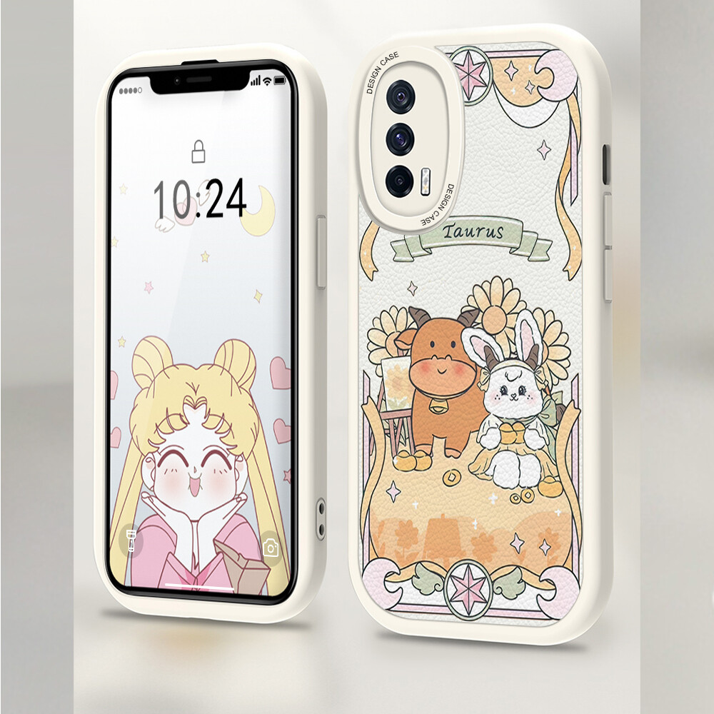 Jizetin Leather Casing For Xiaomi Redmi Note 11 Note 11 5G Note 11 Pro+ 5G Note 11S Note 11T Pro Note 11T Pro+ Slim Skin Feeling Cartoon Animals Leather Back Casing Soft Silicone PU Leather Cover Phone Case
