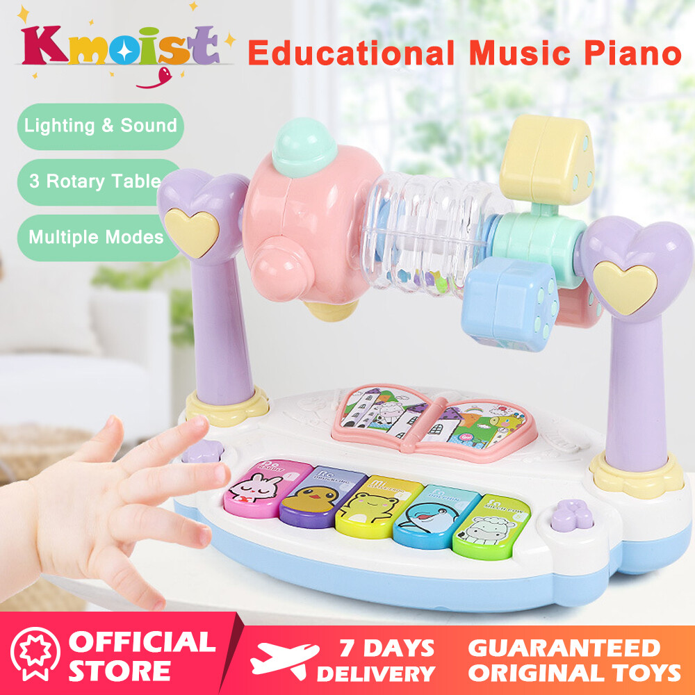 Kmoist Baby Early Educational Toy Electric Music Piano Keyboard Drum Playing Puzzle Toys for kids toddler girls boys